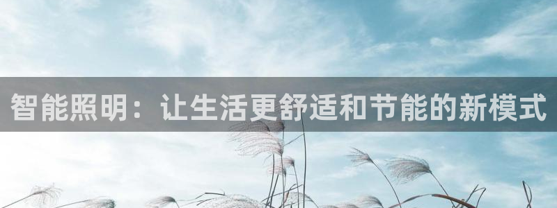 云顶讲解：智能照明：让生活更舒适和节能的